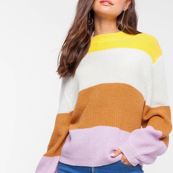 a'gaci Sweaters - NWT A’Gaci Victoria Color Block Sweater